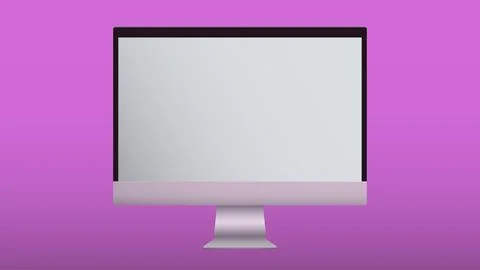 Realistic computer display. Screen computer monitor. Screen vector mockup Stock Illustration