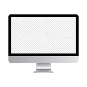 Realistic computer display with screen mockup. Blank lcd monitor. PC display 스톡 일러스트