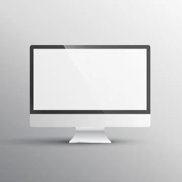 Realistic computer mockup template Illustrazione stock