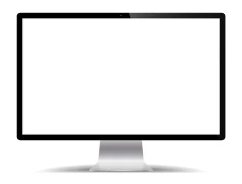 Realistic Computer Screen Illustrazione stock