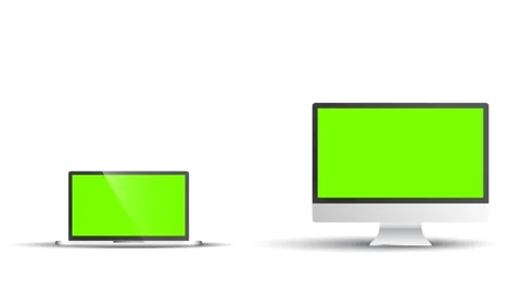 Realistic Computer screen on white background Stock Footage 142775058