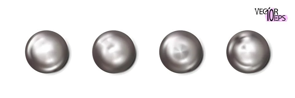 Realistic Construction rivets, metal set heads isolated on white background. Stock Illustration
