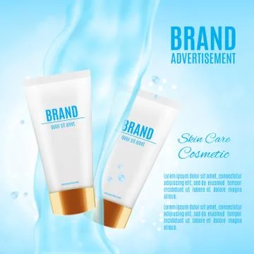 Realistic container for moisturizing cream Stock Illustration