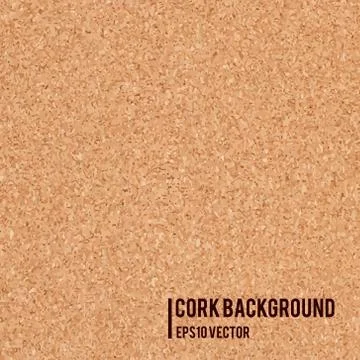 Realistic cork board texture Stock Illustration