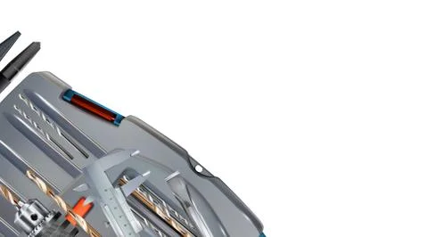 Realistic corner composition on the theme of assembler or locksmith skill. 库存插图