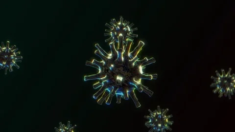 Realistic Coronavirus 2019-nCoV Loopable Fly Stock-Footage 126954612