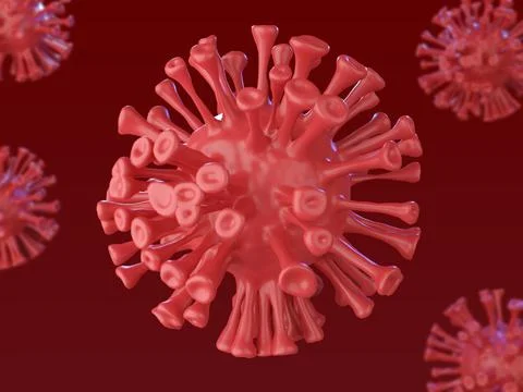 Realistic coronavirus background 3d Stock Illustration