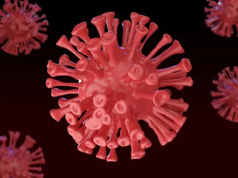 Realistic coronavirus background 3d Stock Illustration