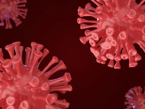 Realistic coronavirus background 3d Stock Illustration
