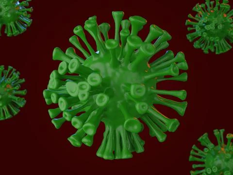 Realistic coronavirus background 3d Stock Illustration