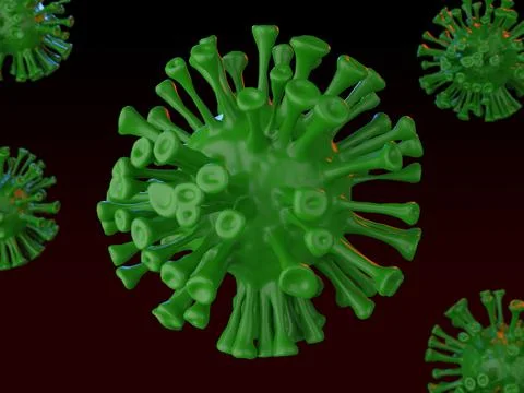 Realistic coronavirus background 3d Stock Illustration