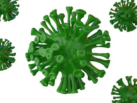 Realistic coronavirus background 3d Stock Illustration
