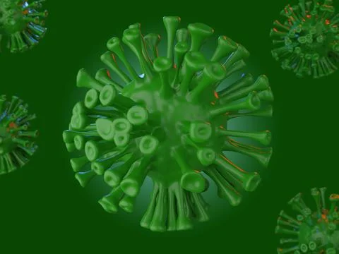 Realistic coronavirus background 3d Stock Illustration