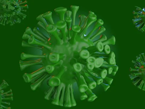 Realistic coronavirus background 3d Stock Illustration
