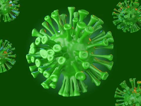 Realistic coronavirus background 3d Stock Illustration