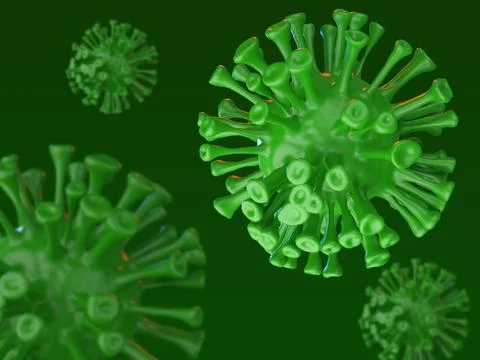 Realistic coronavirus background 3d Stock Illustration