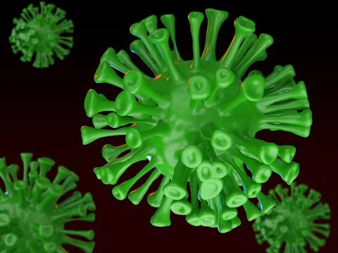 Realistic coronavirus background 3d Stock Illustration