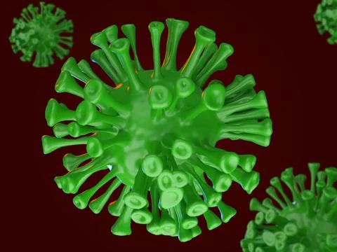 Realistic coronavirus background 3d Stock Illustration