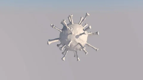 Realistic Coronavirus evolution with alpha channel. Coronavirus Covid-19 Stock Footage 126946365