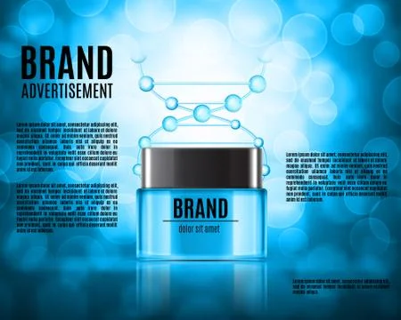 Realistic cosmetic container Stock Illustration