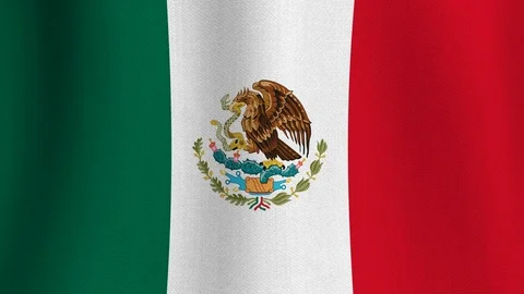 Realistic cotton flag of Mexico as a background Video stock 113129351