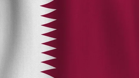 Realistic cotton flag of Qatar as a background Video stock 112895136