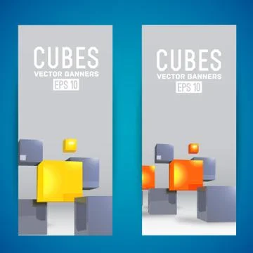 Realistic cubes background concept. Vector illustration Stock Illustration