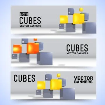 Realistic cubes background concept. Vector illustration Stock Illustration