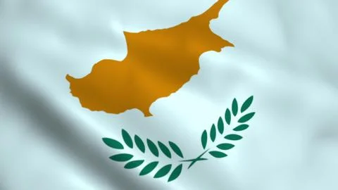 Realistic Cyprus flag Stock Illustration
