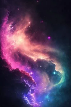 Realistic dark abstract galaxy background Stock Illustration