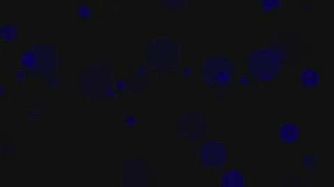 Realistic Dark Blue Lens Convex Particles, Soft Bokeh Light Overlay on Dark BG Stock Footage 340596079