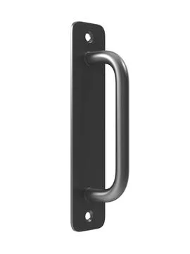 Realistic Dark Metal Pull Handle for Doors and Cabinets 스톡 일러스트