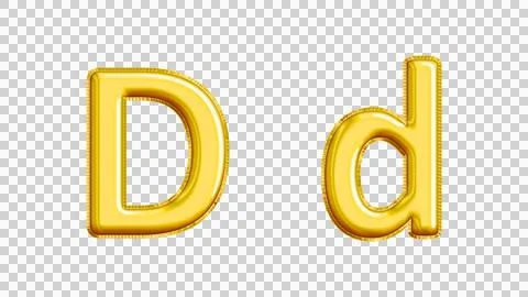 Realistic "Dd" Isolated Balloon Text Effect. Stock Illustration