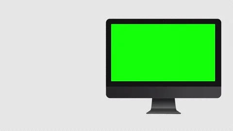 Realistic desctop computer with empty screen on transparent background.  PC. Stock Footage 172256186