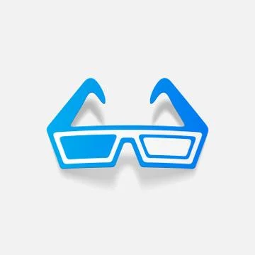 Realistic design element: 3d glasses Stock Illustration