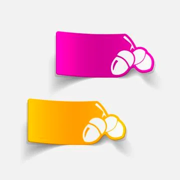 Realistic design element: acorns Illustrazione stock