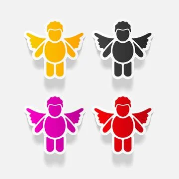 Realistic design element: angel Stock Illustration