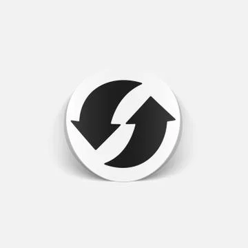 Realistic design element: arrow recycling Illustrazione stock