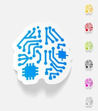 Realistic design element. artificial intelligence Stock Illustration