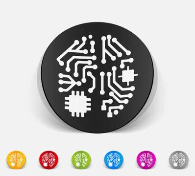 Realistic design element. artificial intelligence Stock Illustration