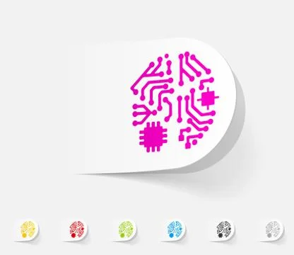 Realistic design element. artificial intelligence Stock Illustration