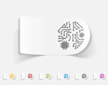 Realistic design element. artificial intelligence Stock Illustration
