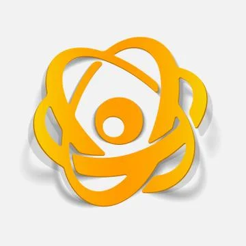 Realistic design element: atom Stock Illustration