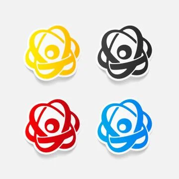 Realistic design element: atom Stock Illustration