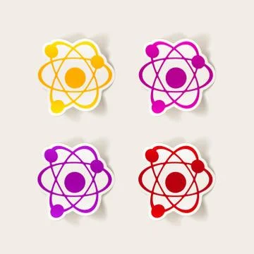 Realistic design element: atom Stock Illustration