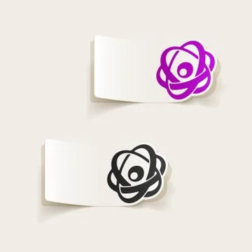 Realistic design element: atom Stock Illustration