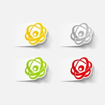 Realistic design element: atom Stock Illustration