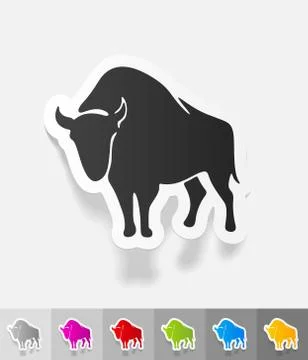 Realistic design element. aurochs Stock-Illustration