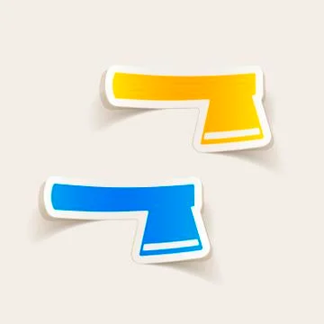 Realistic design element: axe Stock Illustration