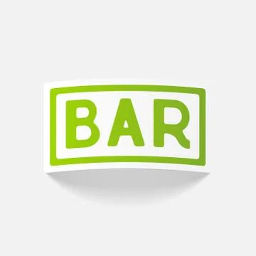 Realistic design element: bar Illustrazione stock